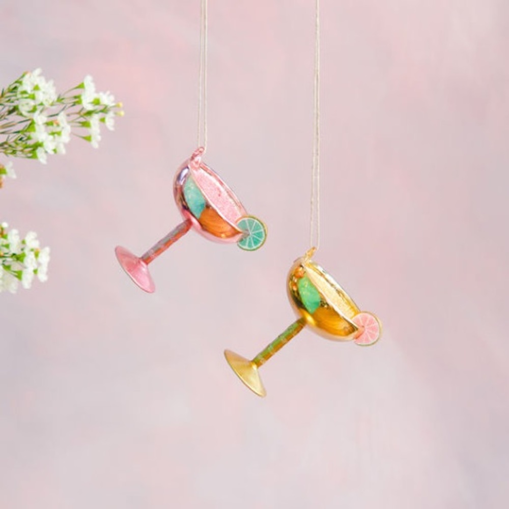 Glitterville Anthropologie Cocktail Ornaments Set